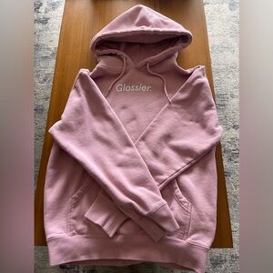 Women’s XS original pink Glossier hoodie.